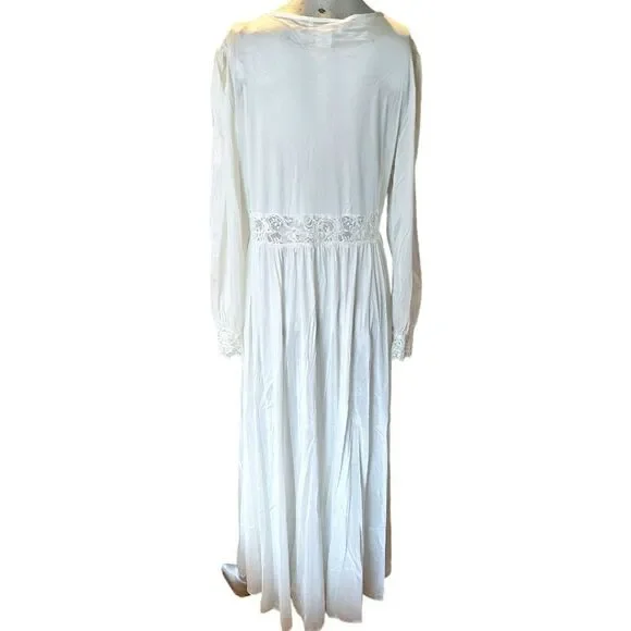 Vintage Shadow Line Robe – Ivory - Picture 8 of 14